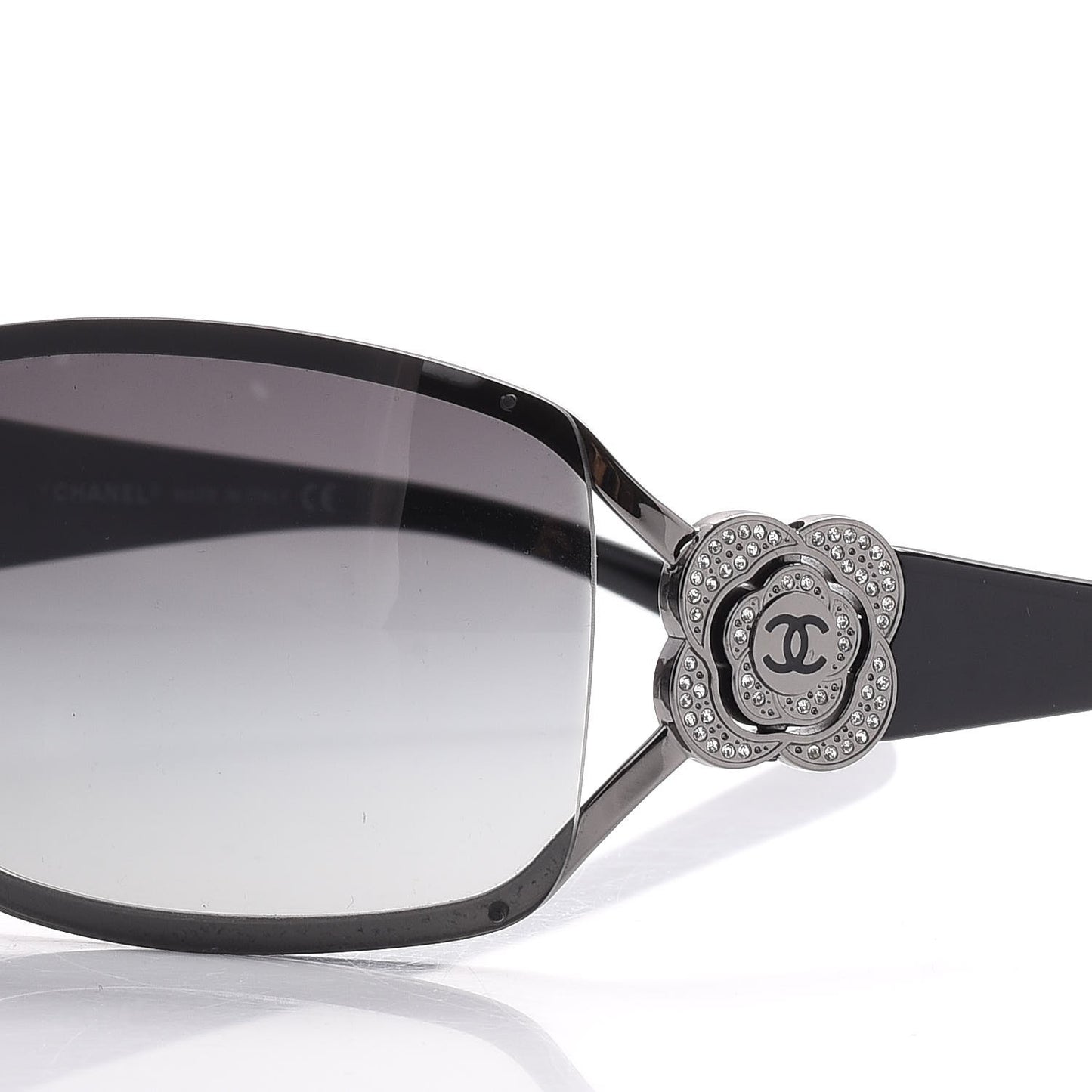 Swarovski Crystal Camellia CC Sunglasses 4164-B Black