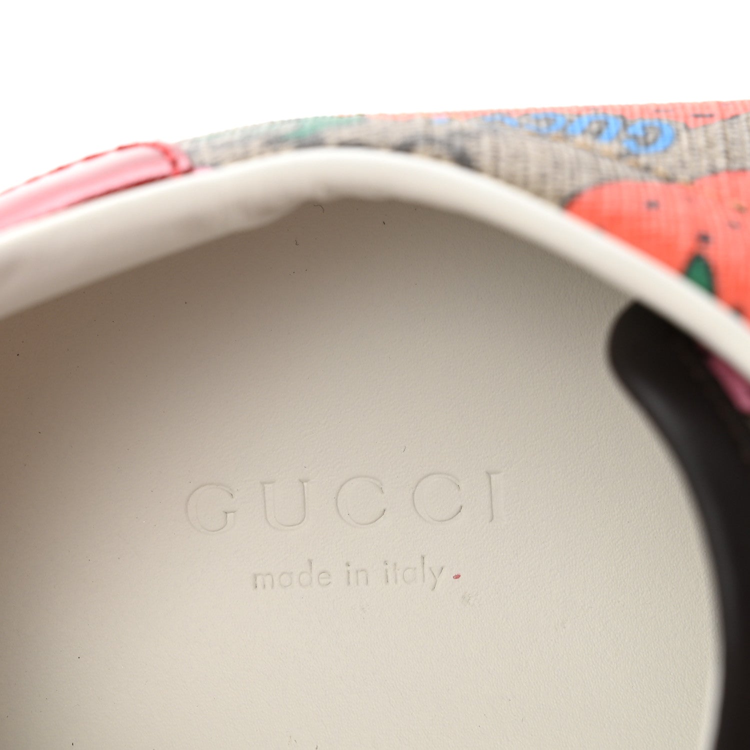 Gucci GG Supreme Monogram Strawberry Web Womens Ace Sneakers 36.5 Beige Multicolor Red Green 8 of 10