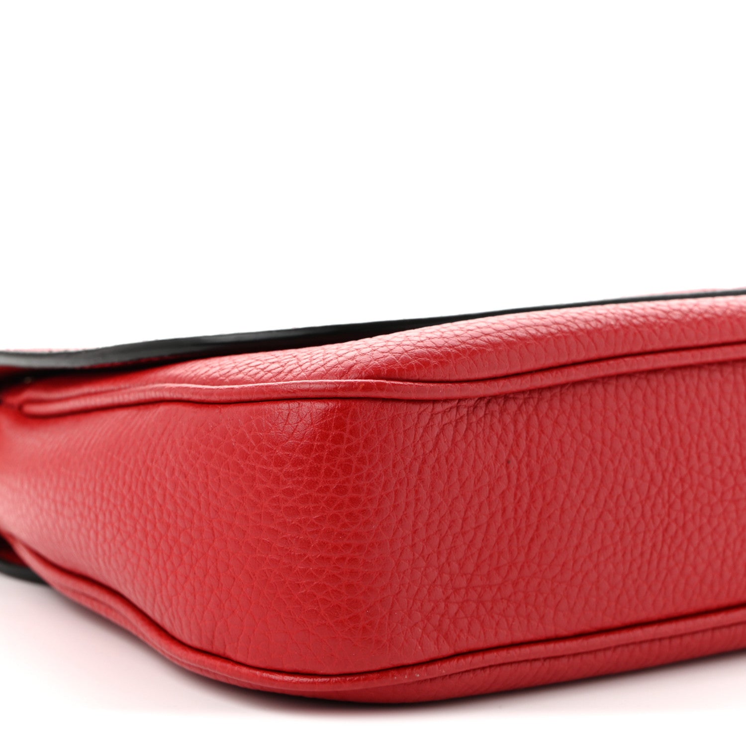 Gucci Pebbled Calfskin Medium Soho Flap Crossbody Vibrant Red 8 of 9