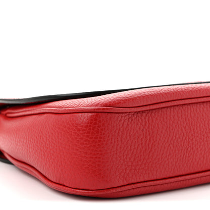 Gucci Pebbled Calfskin Medium Soho Flap Crossbody Vibrant Red 8 of 9