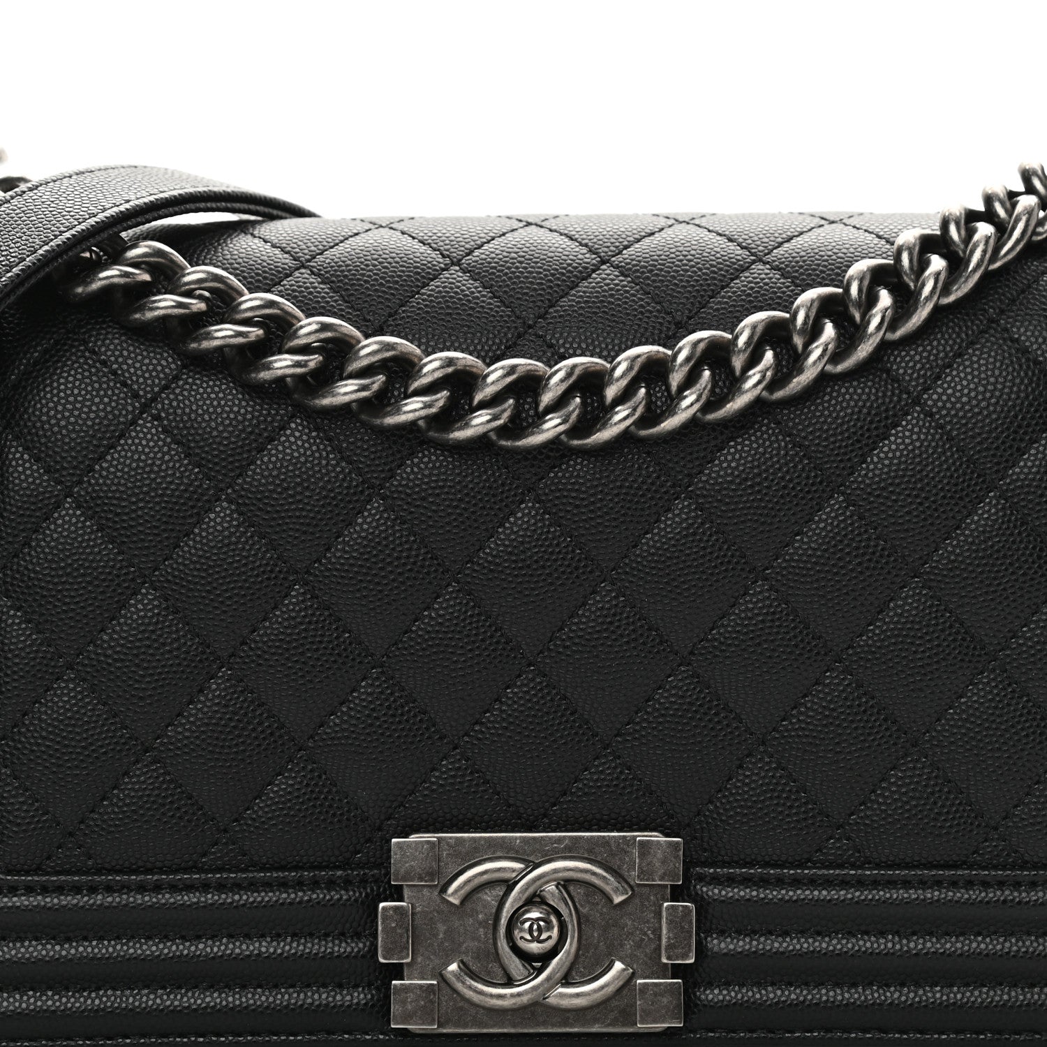 Chanel Caviar Quilted Medium Boy Flap Black 8 of 12