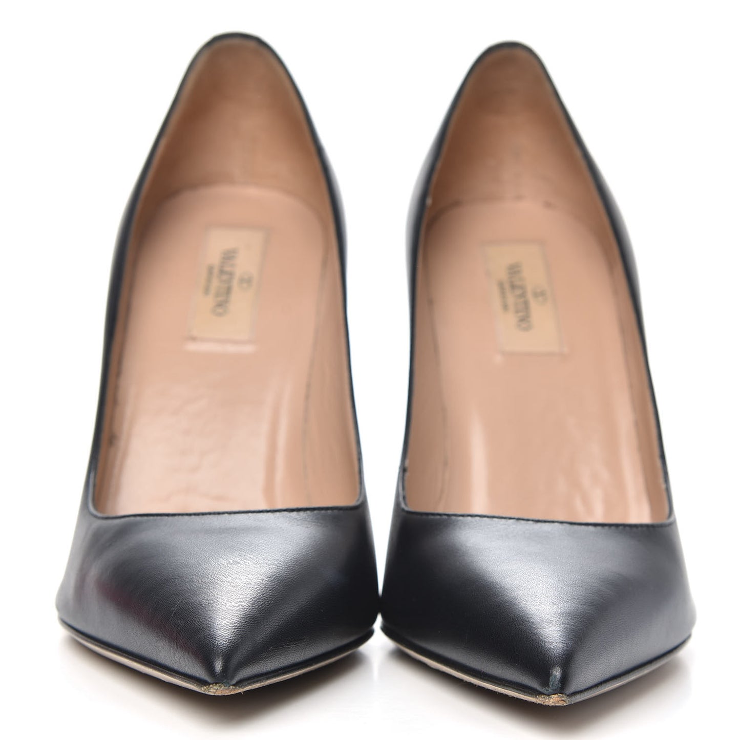 Calfskin Rockstud New Plain 100mm Pumps 39 Black