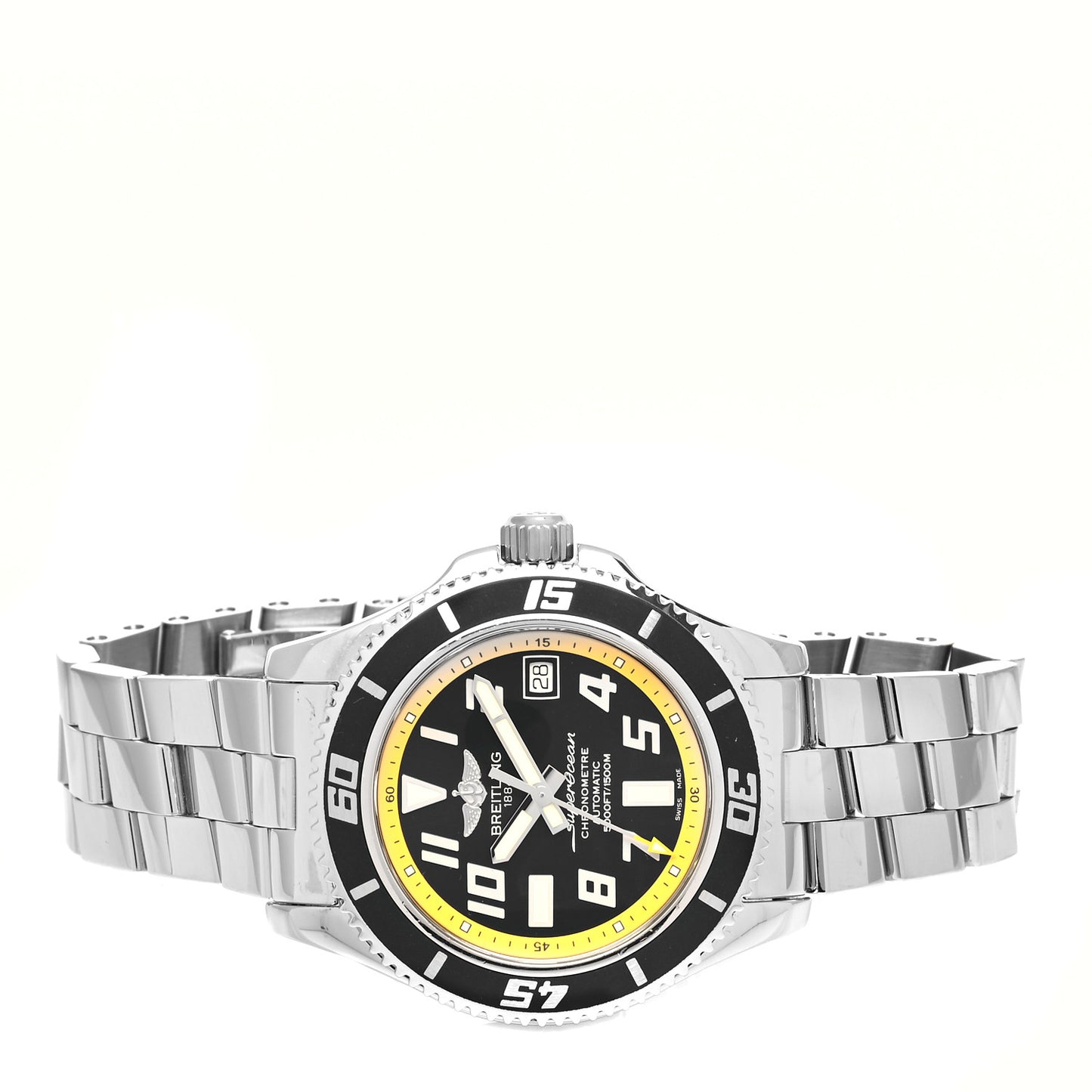 Stainless Steel 42mm SuperOcean Automatic Watch Black A17364