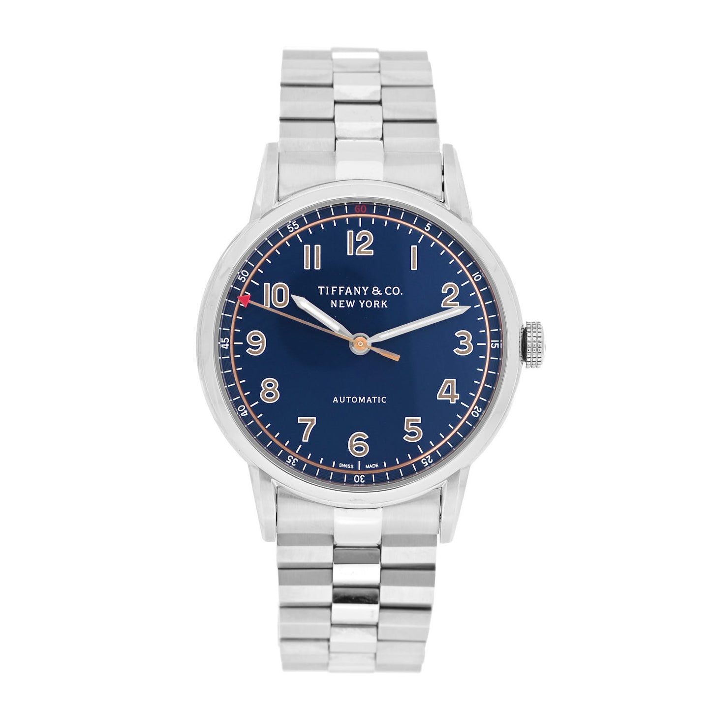 Stainless Steel 34mm CT60 3-Hand Automatic Watch Blue