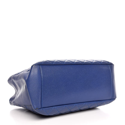 Chanel Caviar Quilted Grand Shopping Tote GST Dark Blue 4 of 9