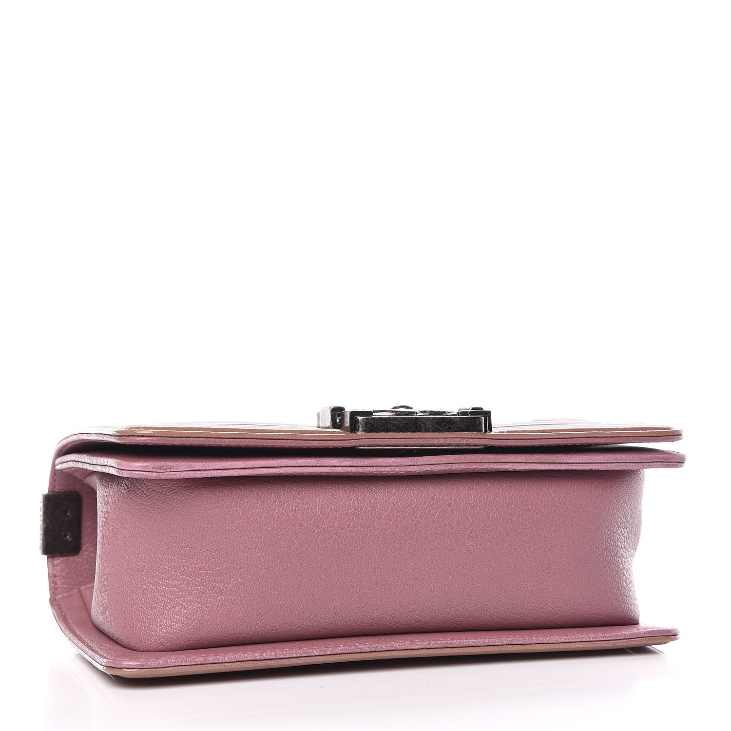 Chanel Goatskin Quilted Patent Small Duo Boy Flap Pink 4 of 11