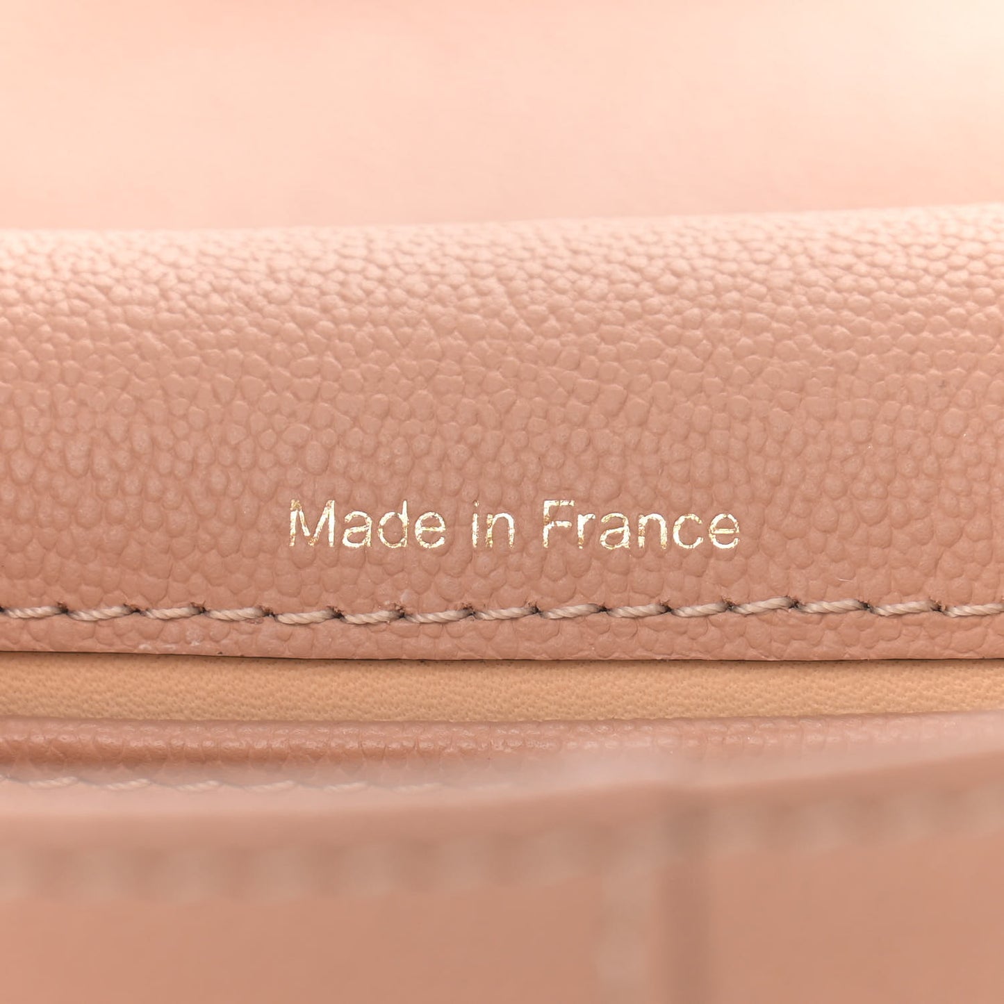 Grained Calfskin Mini Brillant Satchel Nude
