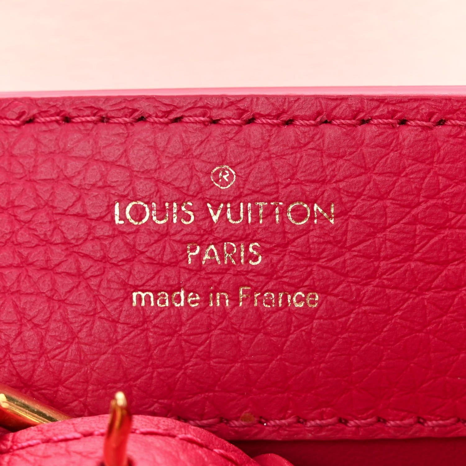 Louis Vuitton Taurillon Flower Chain Capucines Mini Rose Pondicherry 6 of 12