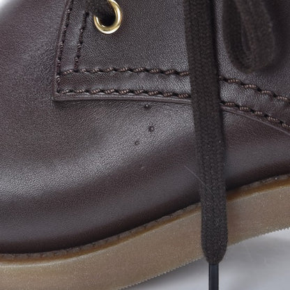 Chanel Calfskin Short Lace Up Boots 39 Brown 10 of 10