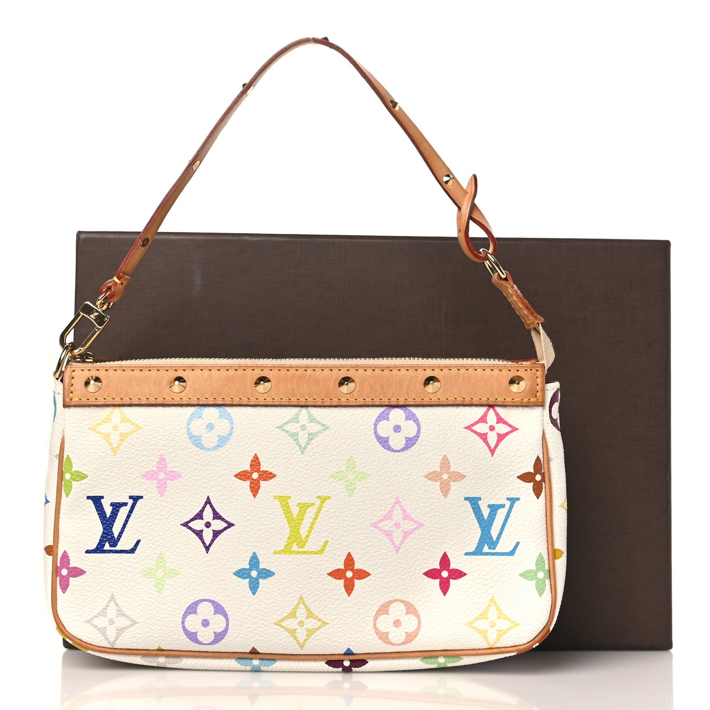 Monogram Multicolor Pochette Accessories White
