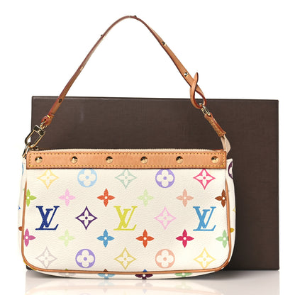 Louis Vuitton Monogram Multicolor Pochette Accessories White 10 of 10