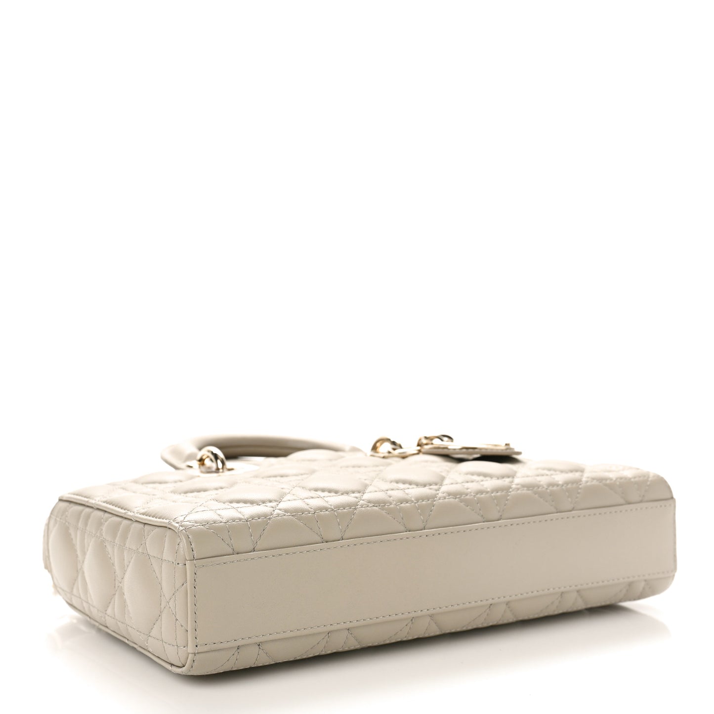 Lambskin Cannage Medium Lady D-Joy Warm Taupe