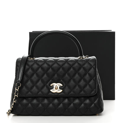 Chanel Caviar Quilted Small Coco Handle Flap Black 16 of 16