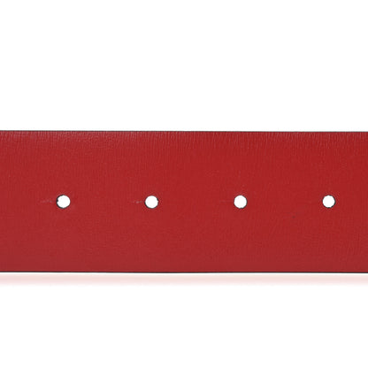 Valentino Garavani Glossy Calfskin One Stud Reversible Belt 85 34 Black Pure Red 4 of 6