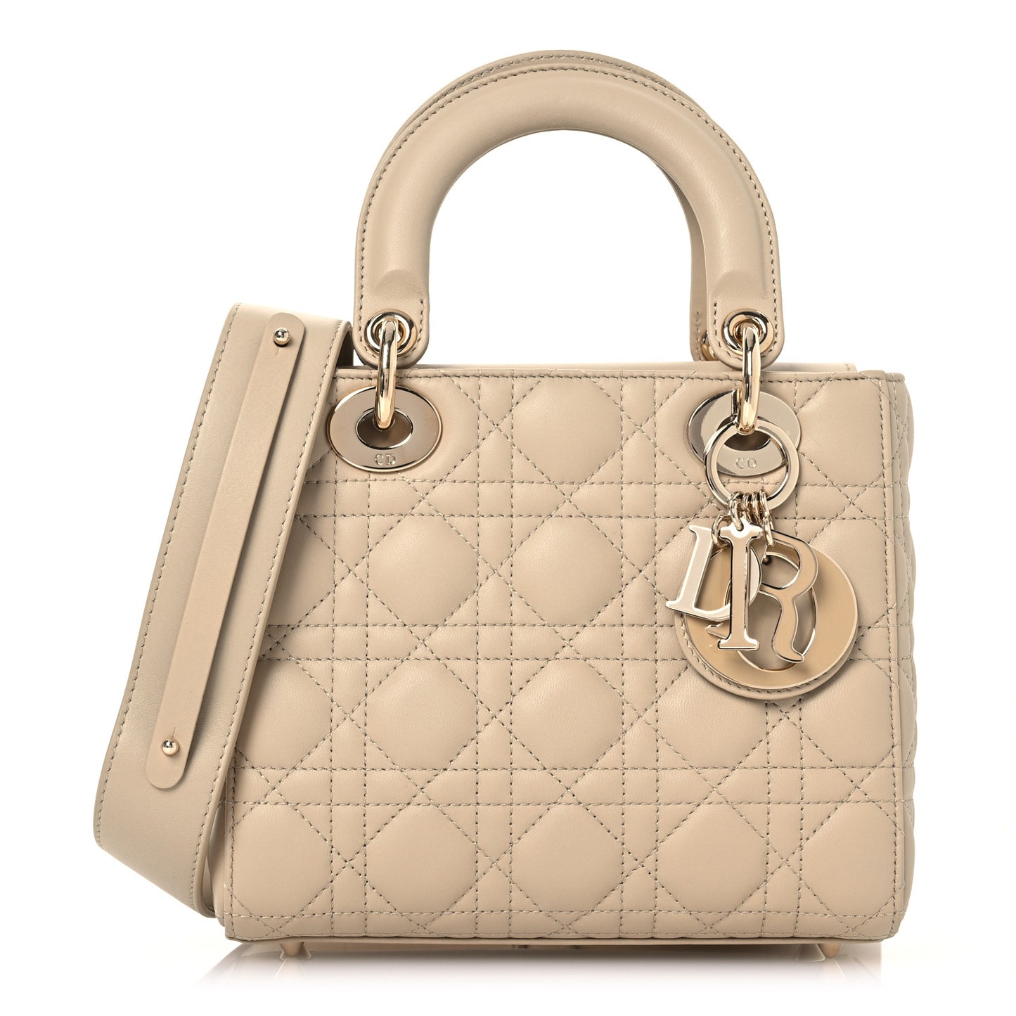 Lambskin Cannage Small My ABCDior Lady Dior Beige