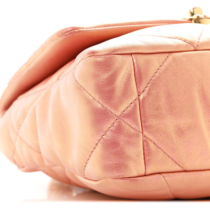 Chanel Iridescent Calfskin Quilted Medium Chanel 19 Flap Pink 9 of 11