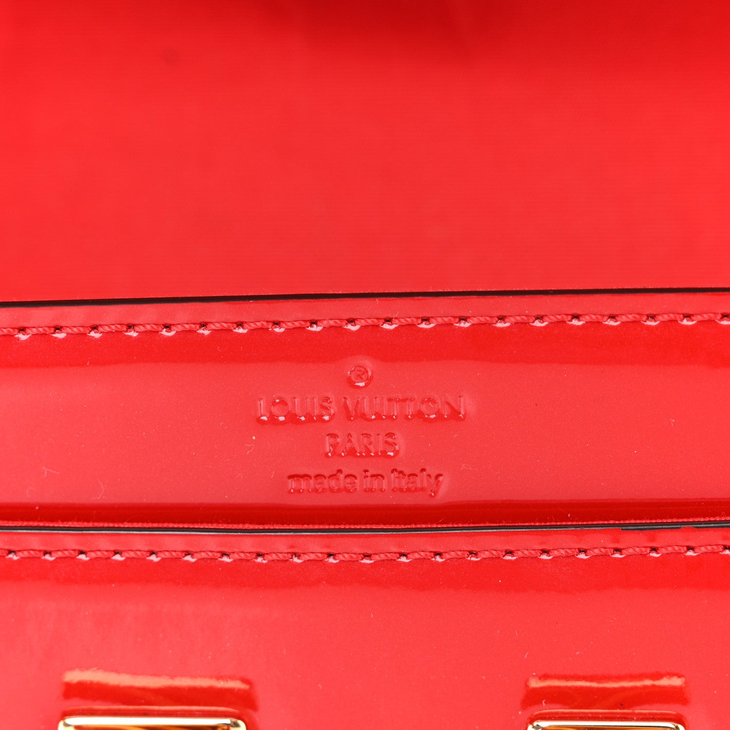 Louis Vuitton Patent Louise Clutch Cherry 6 of 12