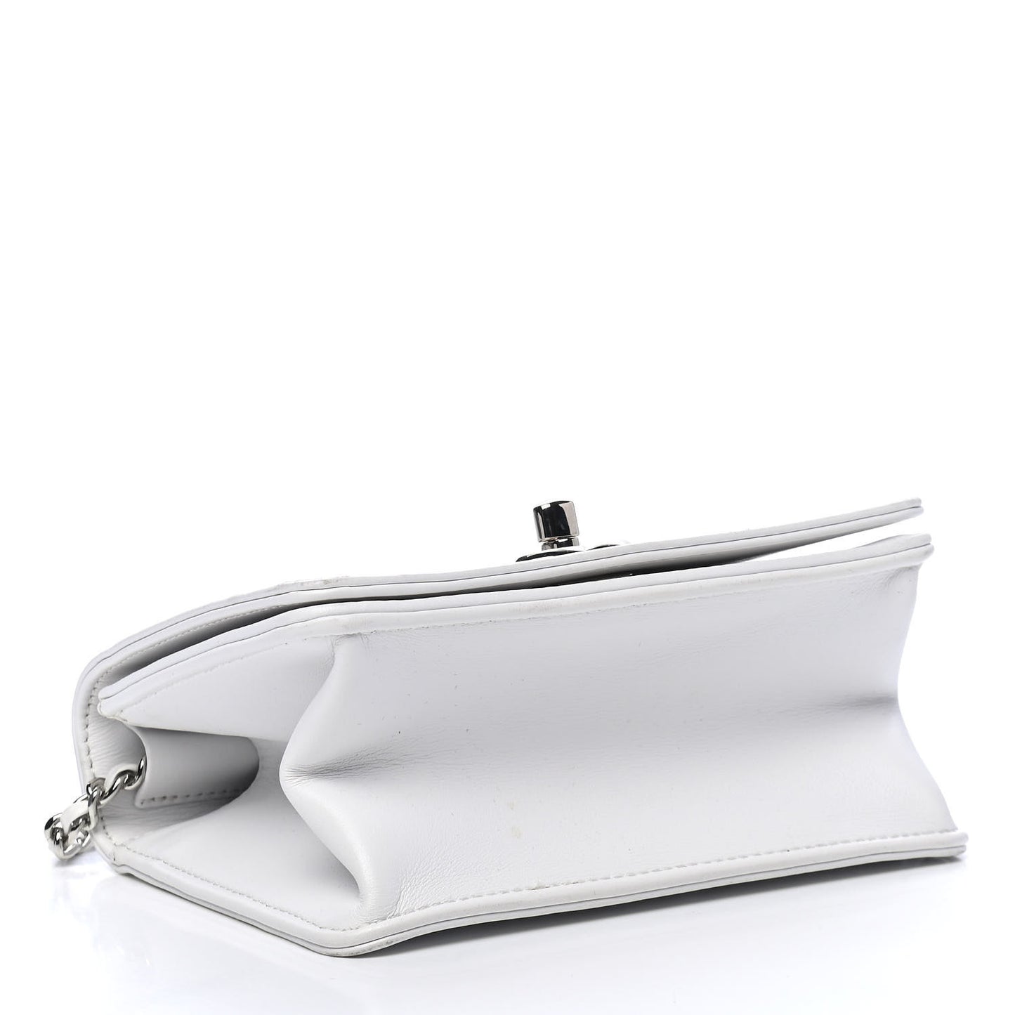 Calfskin Mini Propeller Flap White