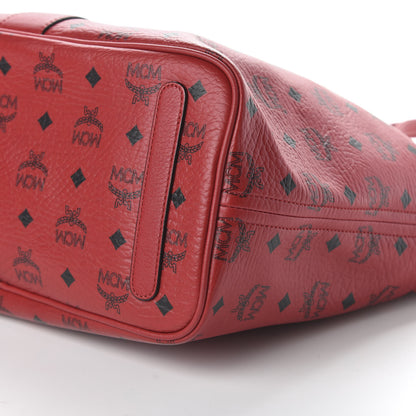 MCM Visetos Medium Liz Reversible Shopper Tote Ruby Red 7 of 16