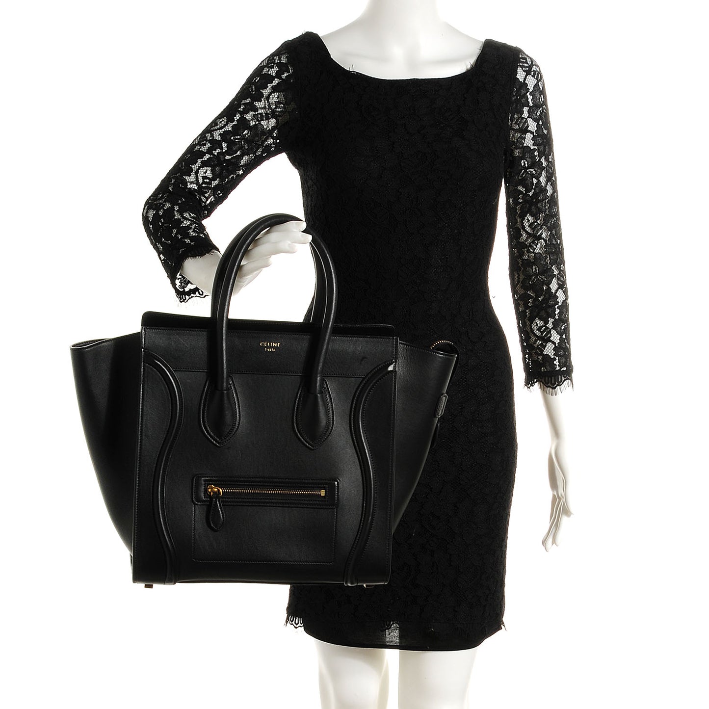 Smooth Calfskin Mini Luggage Black