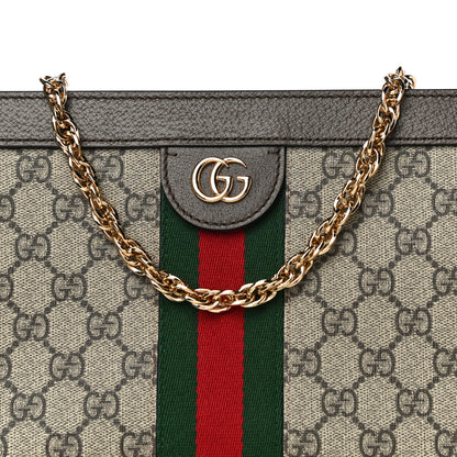 Gucci GG Supreme Monogram Web Small Ophidia Chain Shoulder Bag Brown 9 of 12