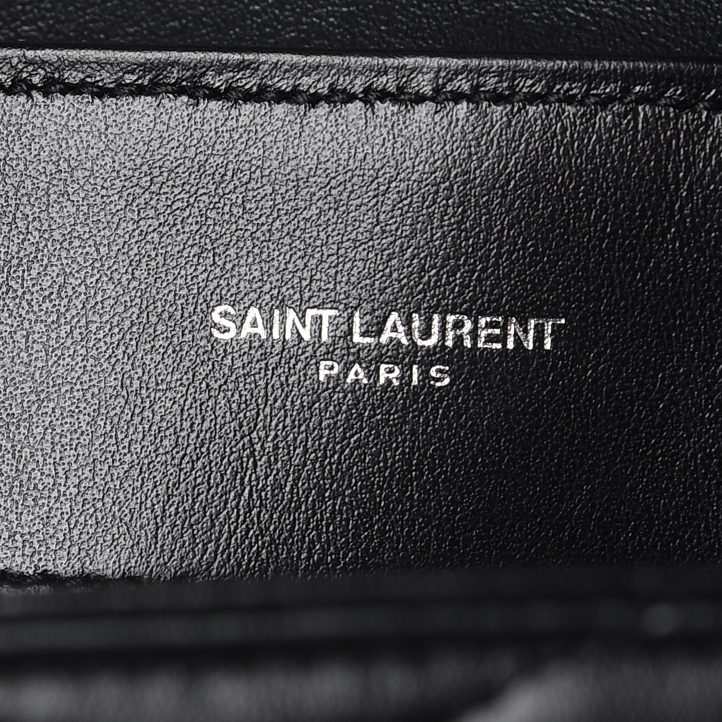 Calfskin Y Quilted Monogram Medium Loulou Chain Satchel Black