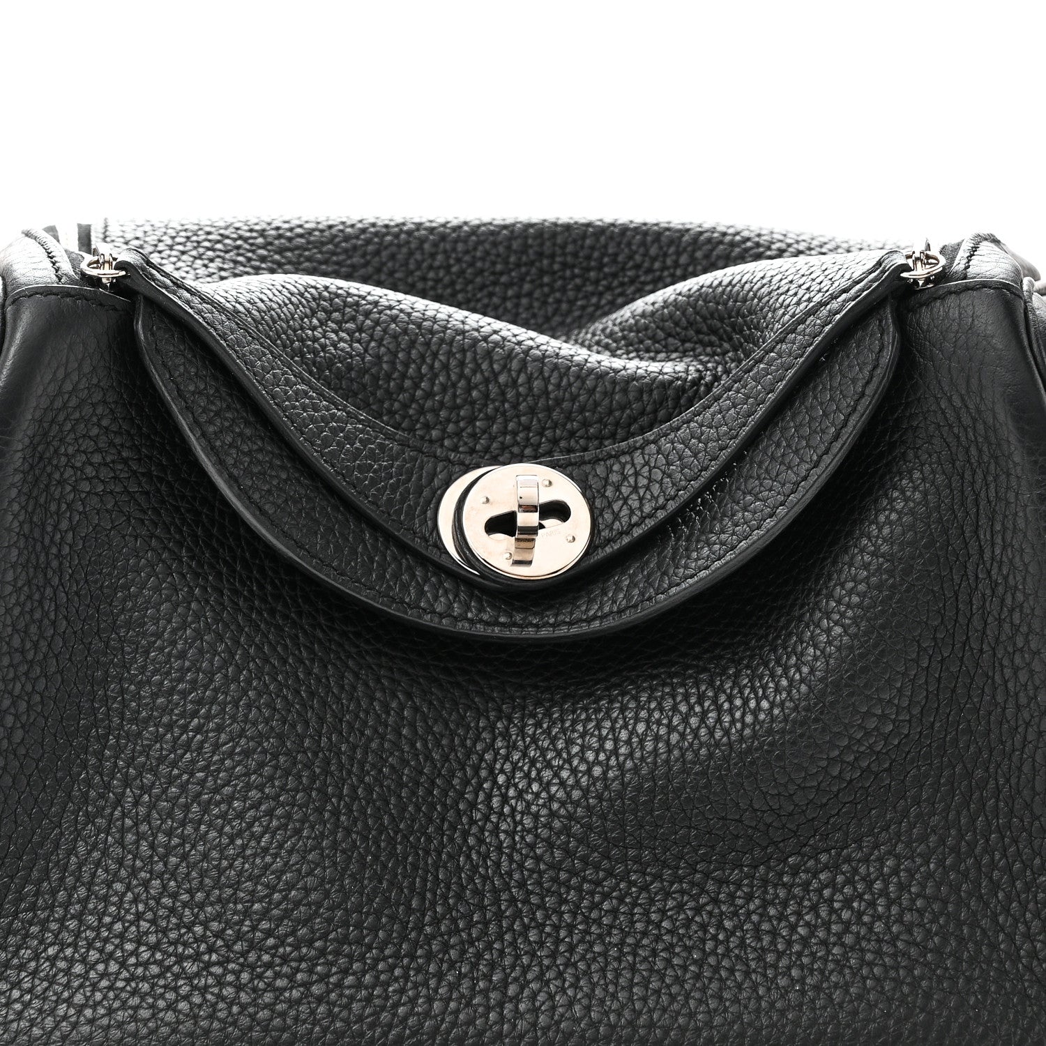 Hermes Taurillon Clemence Lindy 26 Black 8 of 10
