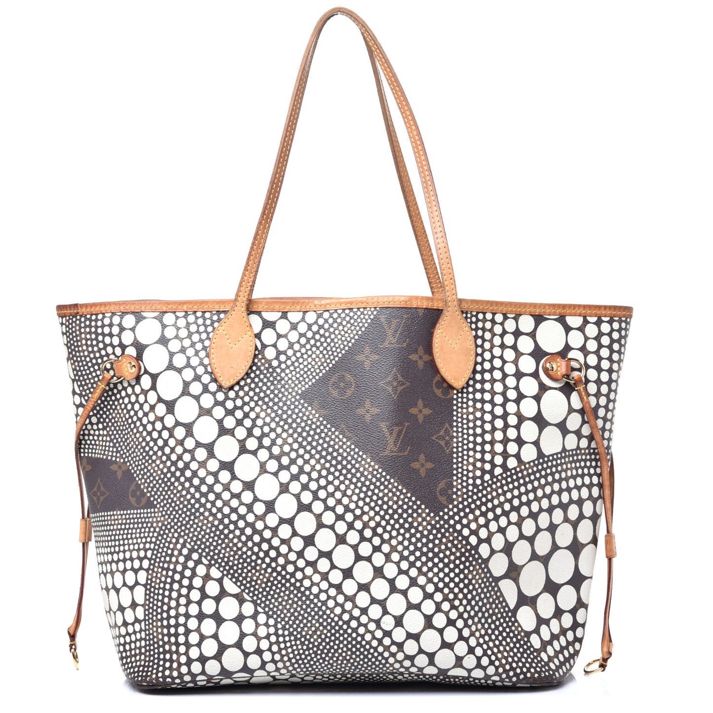 Monogram Kusama Waves Neverfull MM White