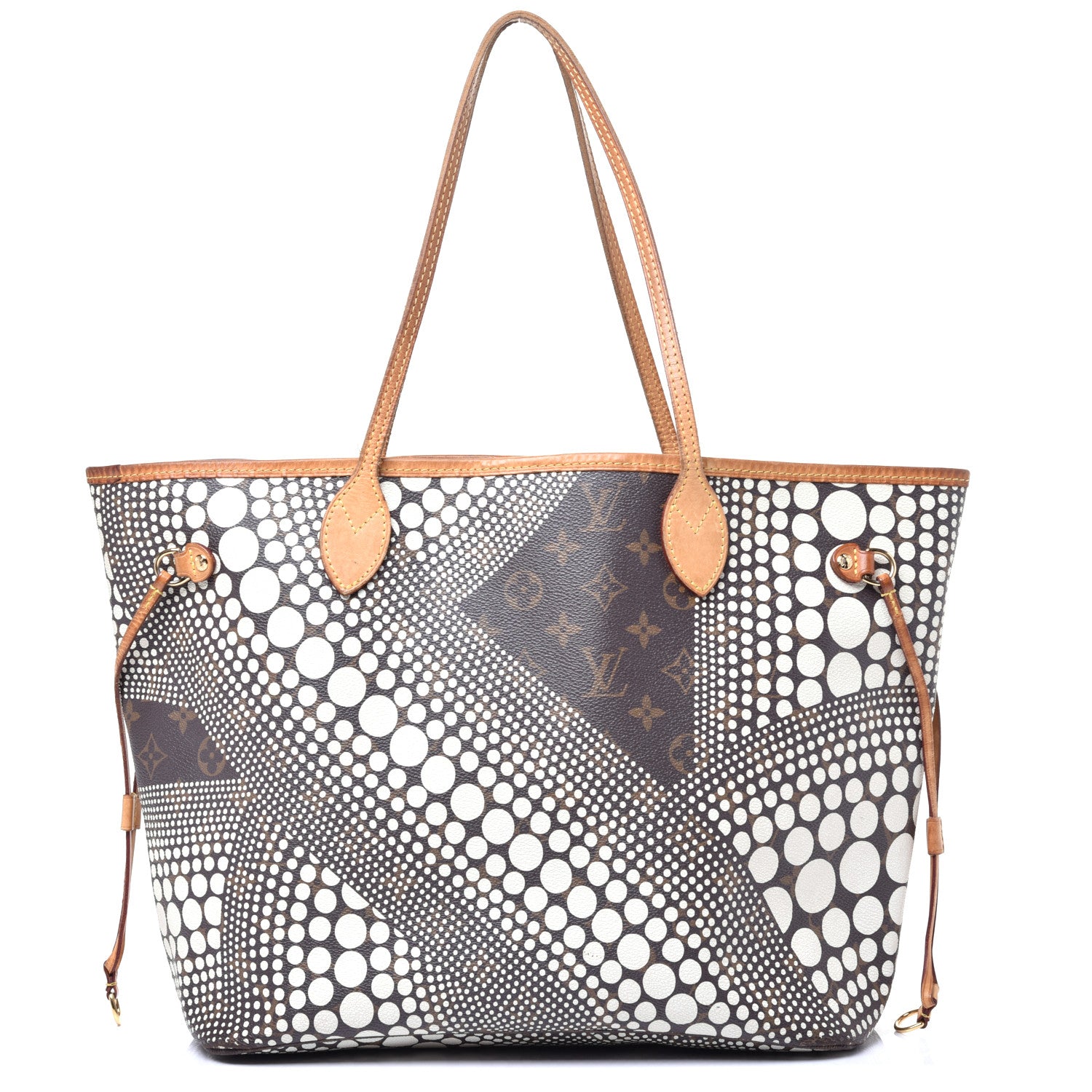 Louis Vuitton Monogram Kusama Waves Neverfull MM White 1 of 8