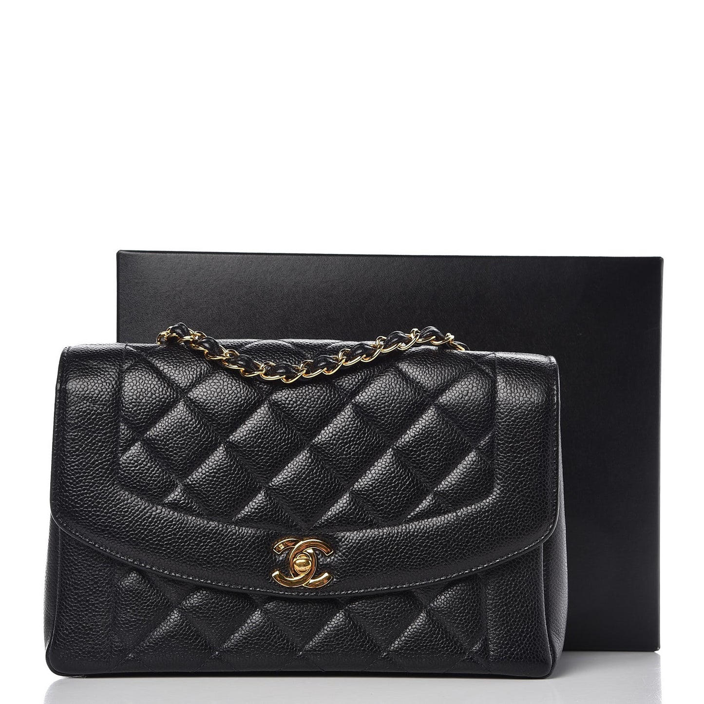 Caviar Quilted Medium Single Flap Black