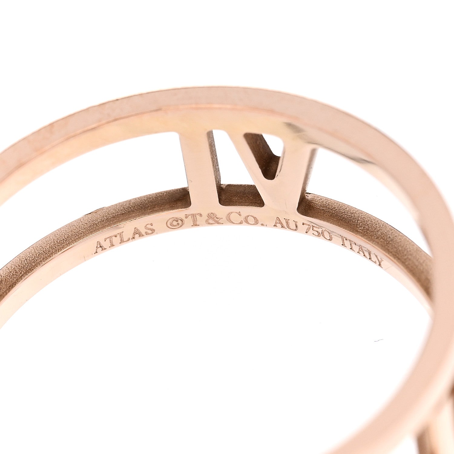 Tiffany 18K Rose Gold Atlas Open Ring 58 8.25 4 of 4