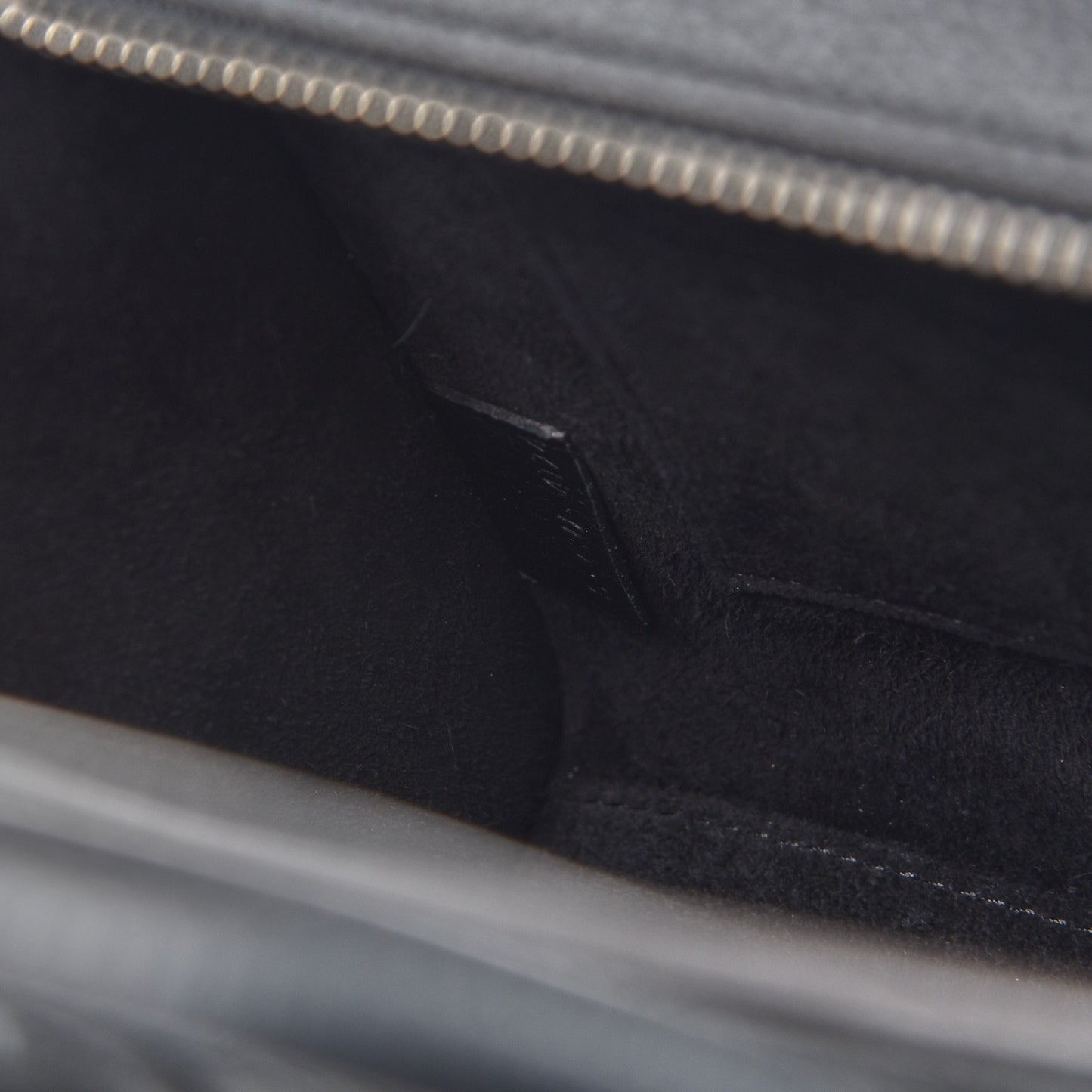 Drummed Calfskin Nano Luggage Black
