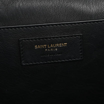 Saint Laurent Calfskin Suede Small Monogram Downtown Cabas Black 6 of 12