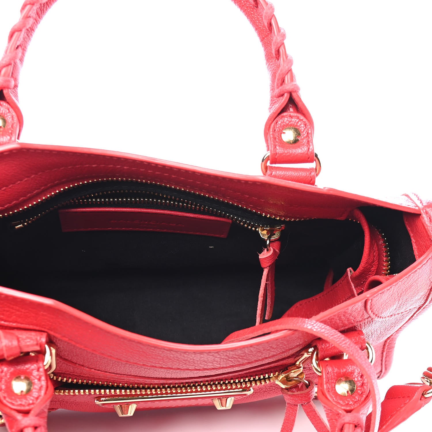 Balenciaga Chevre Gold Metallic Edge Hardware Mini City Rouge Grenade 5 of 9