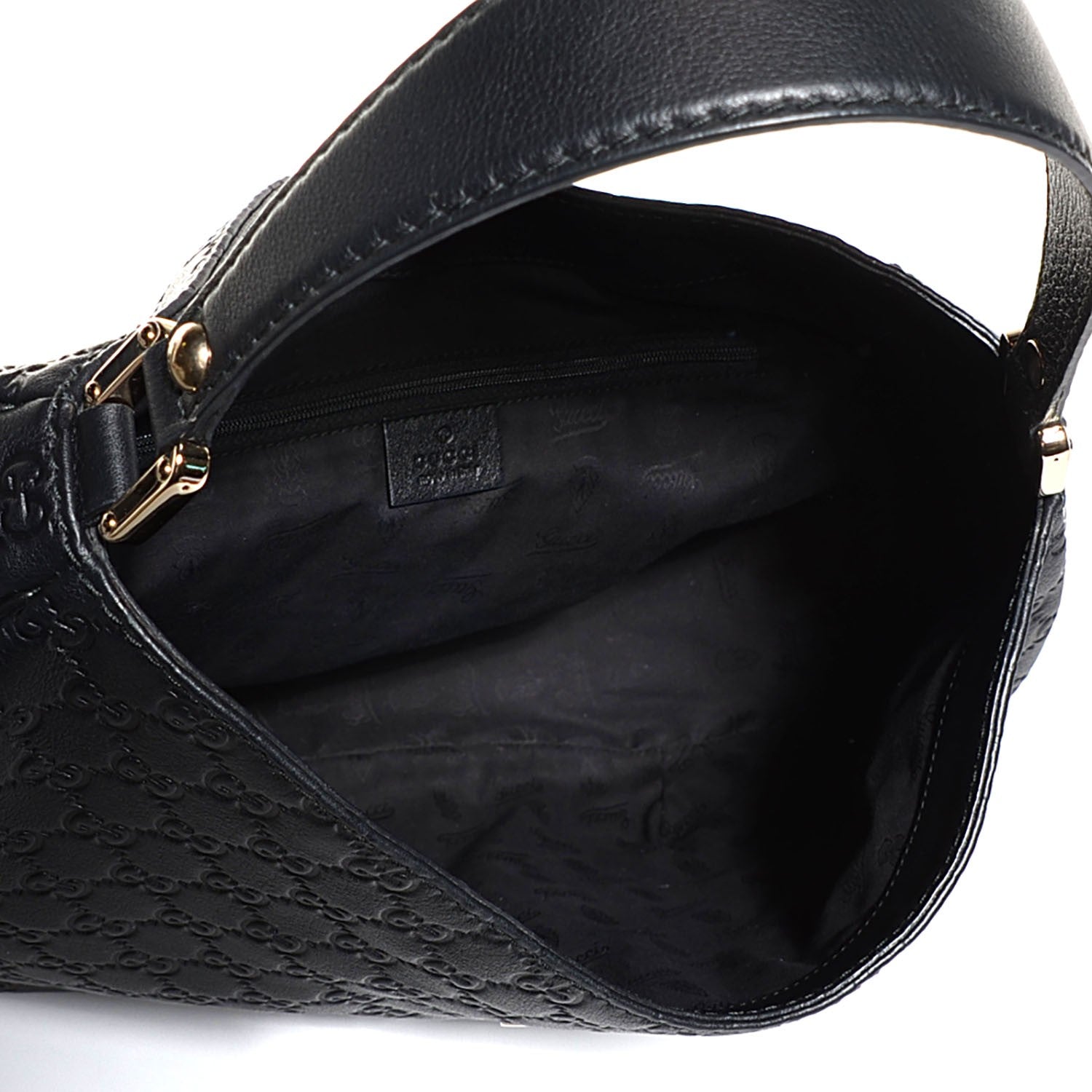 Gucci Guccissima New Ladies Web Large Hobo Black 5 of 9
