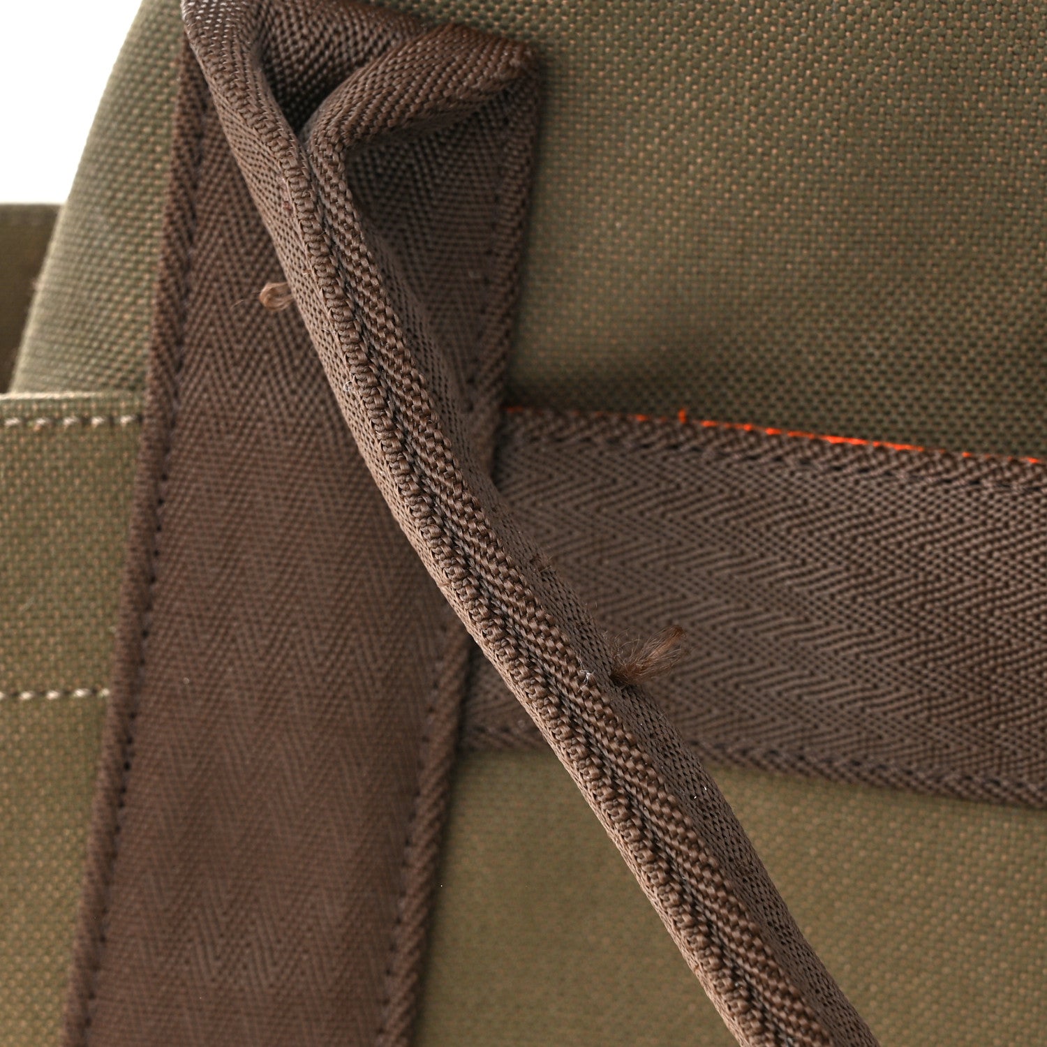 Hermes Toile Sac De Pansage Groom Kaki Feu 14 of 14
