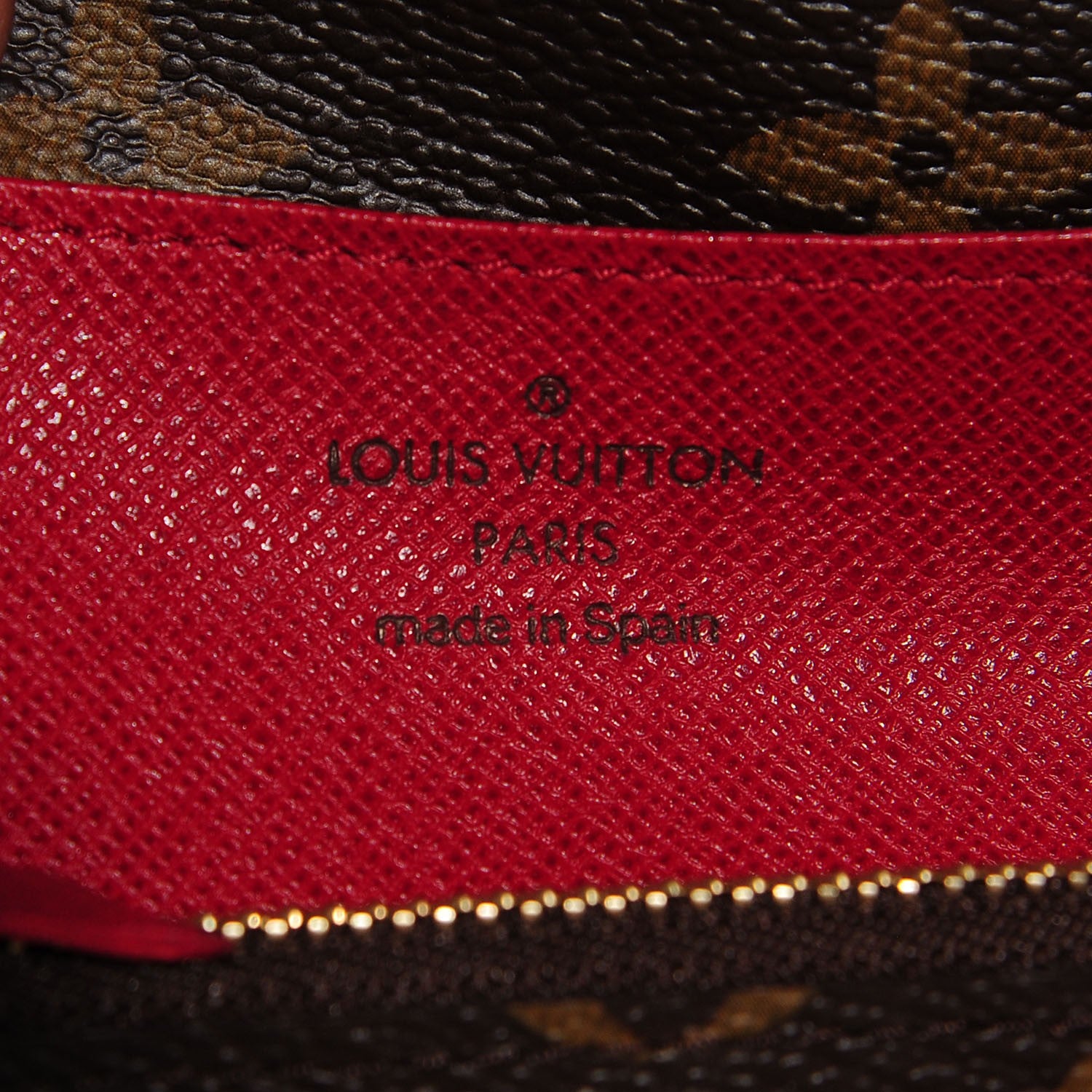 Louis Vuitton Monogram Emilie Wallet Red 6 of 7