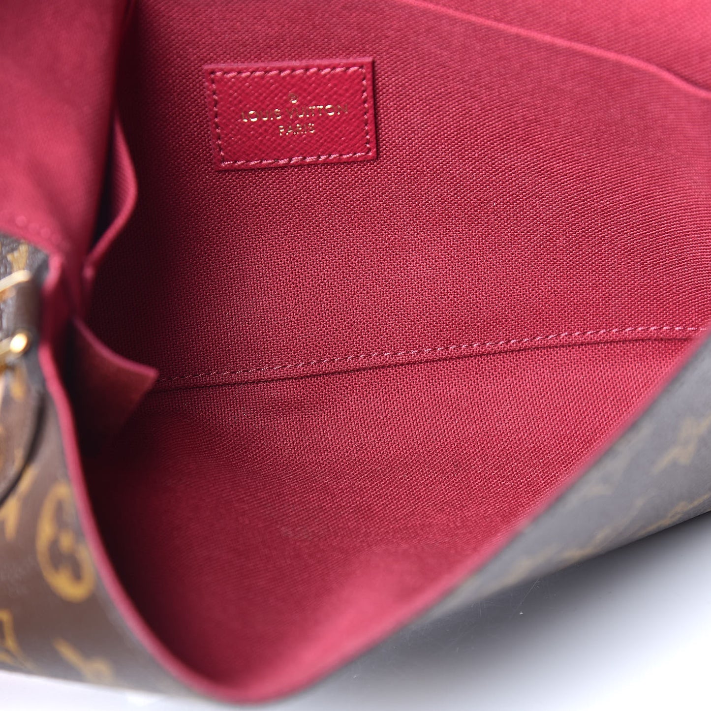 Monogram Pochette Felicie Chain Wallet Fuchsia