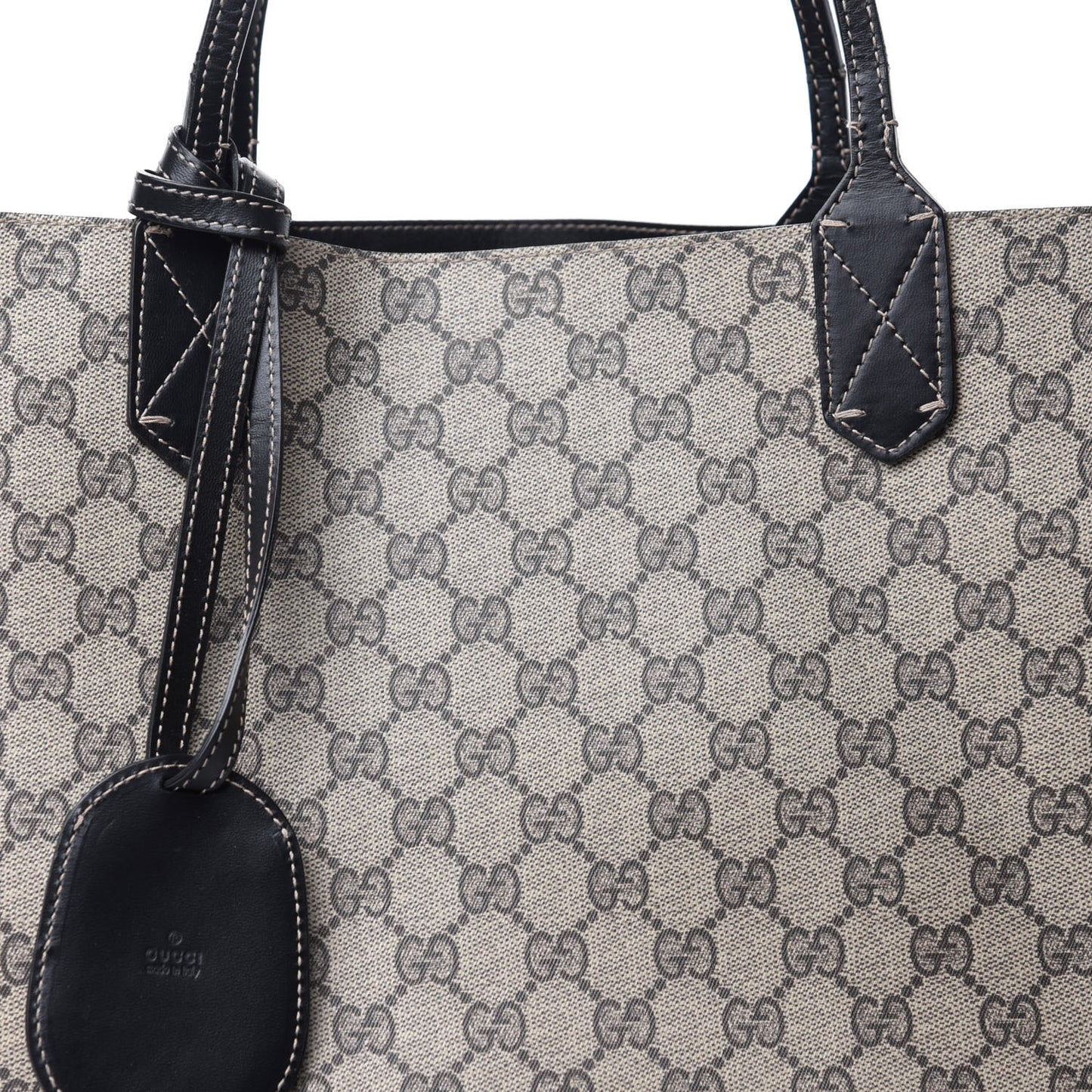 Calfskin GG Supreme Monogram Medium Reversible Tote Black