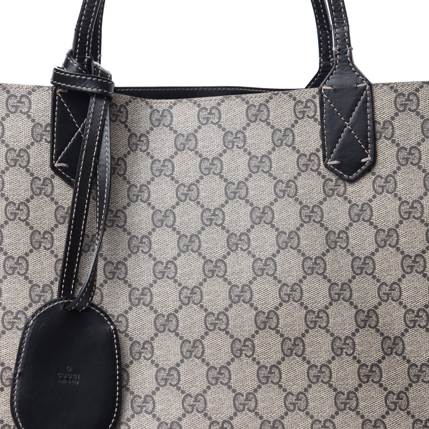 Gucci Calfskin GG Supreme Monogram Medium Reversible Tote Black 9 of 18