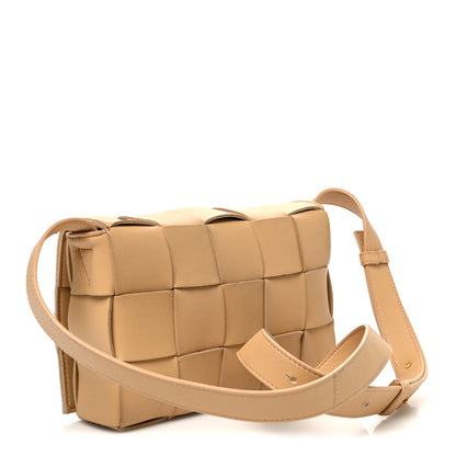 Bottega Veneta Lambskin Maxi Intrecciato Cassette Crossbody Bag Almond 3 of 11