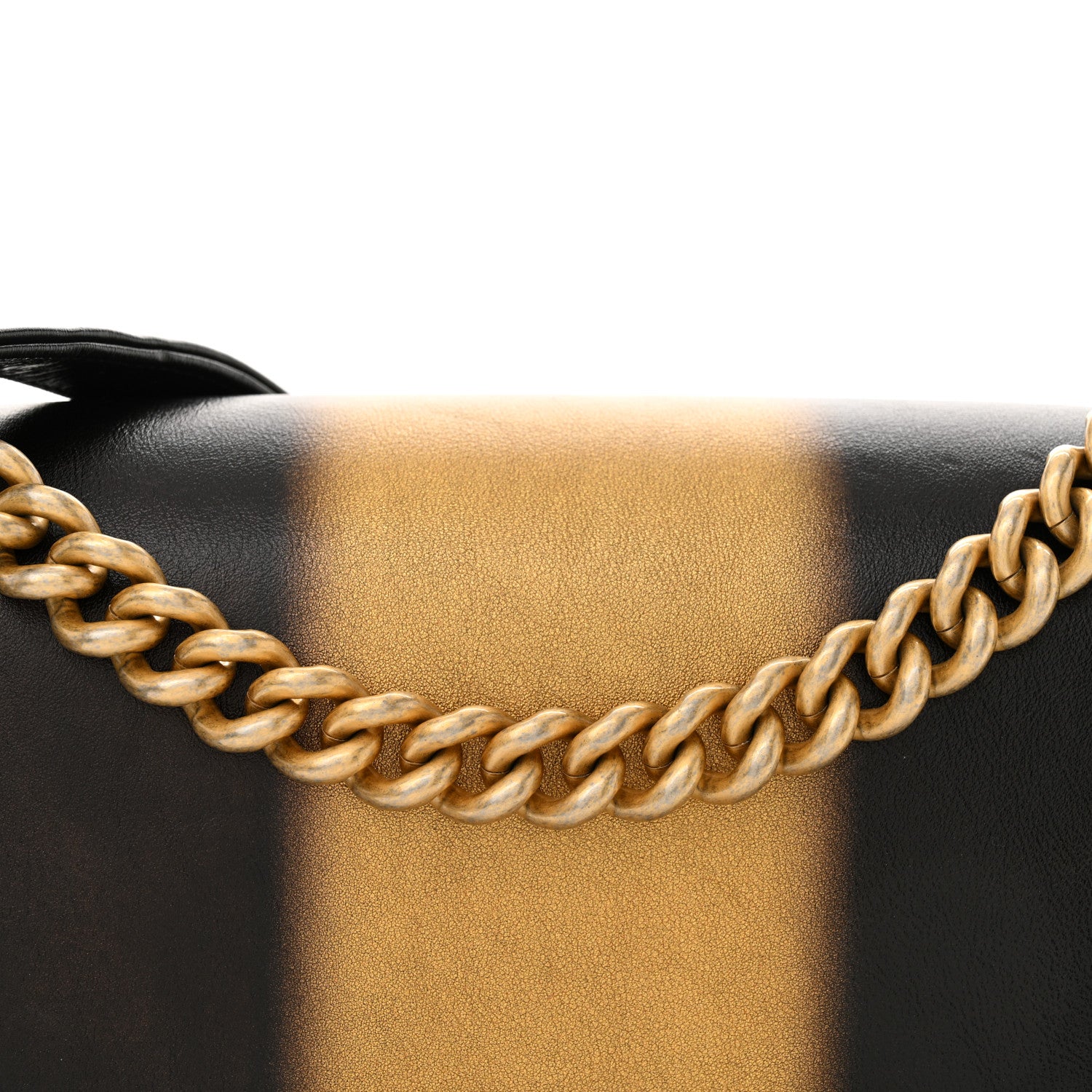 Chanel Metallic Glazed Calfskin Medium Boy Flap Black Gold 8 of 13