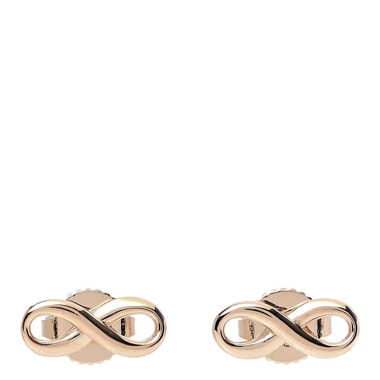 18K Rose Gold Infinity Earrings