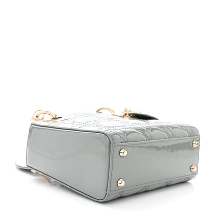 Christian Dior Patent Cannage Mini Lady Dior Grey Stone 4 of 11