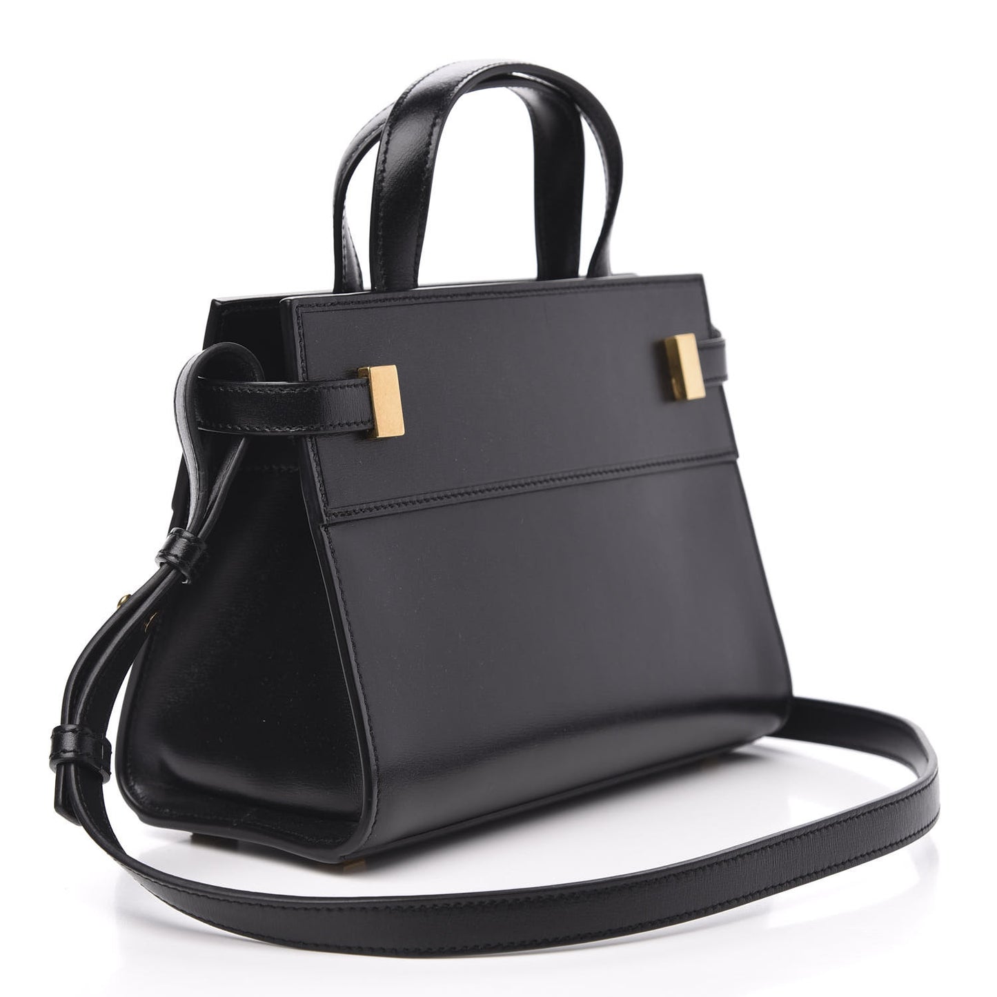 Smooth Calfskin Manhattan Nano Shopper Tote Black