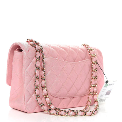 Chanel Iridescent Caviar Quilted Medium Double Flap Rose Pink 3 of 10