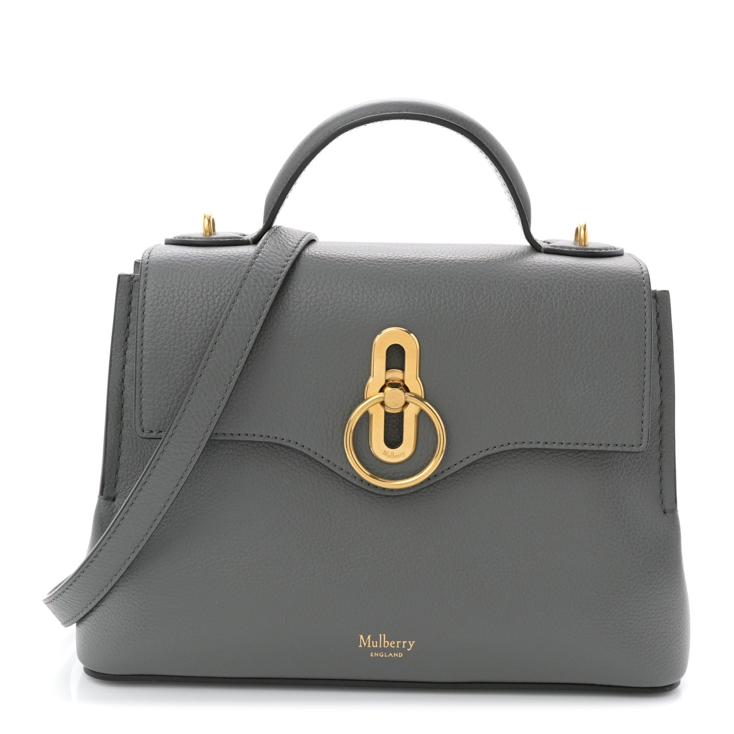 Mulberry Small Classic Grain Calfskin Mini Seaton Grey 1 of 17