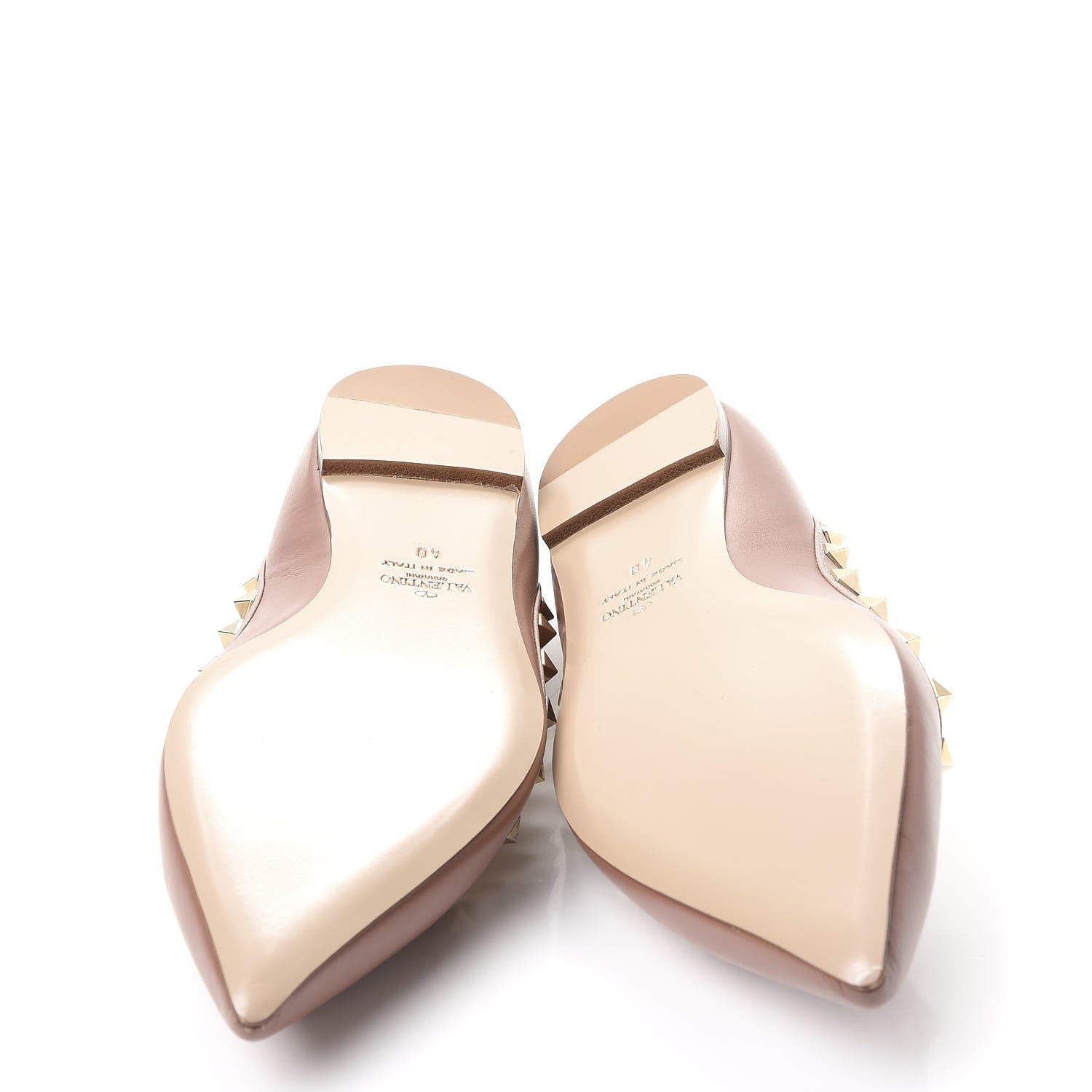 Valentino Garavani Nappa Rockstud Ballerina Flats 40 Poudre 5 of 13