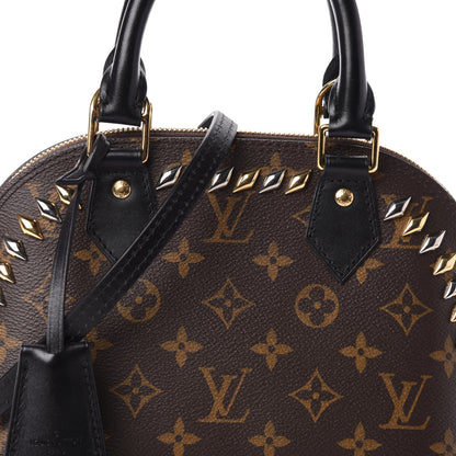 Louis Vuitton Monogram Macassar Studded Alma BB 6 of 8