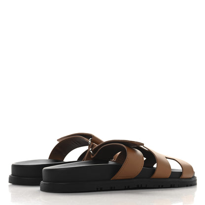 Hermes Calfskin Womens Chypre Sandals 39 Naturel 5 of 10